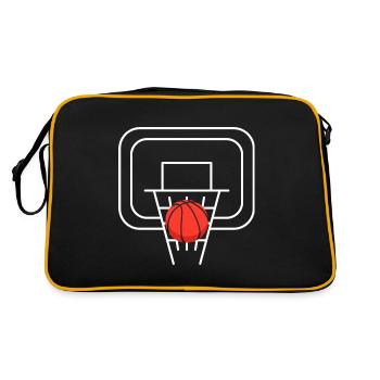 Basketball hoop with the ball - Retro Bag - black/gold - Back