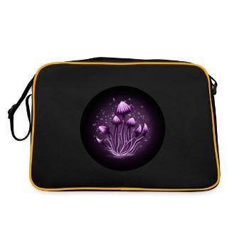 Magic mushrooms - Retro Tasche - Schwarz/Gold - Hinten