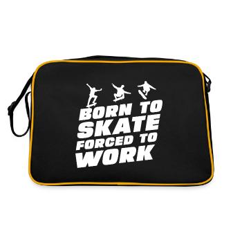 Drôle de slogan de skateboard - Sac Retro - noir/or - Dos