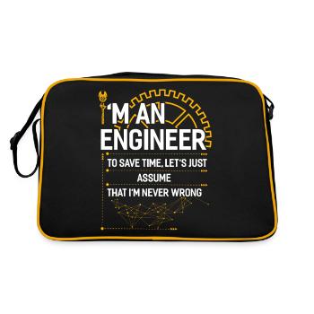 Engineer mechanical engineering electrical engineering gift - Retro Bag - black/gold - Back