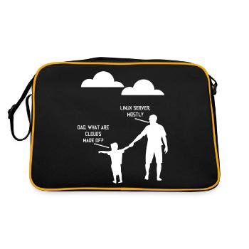 Dad What Are Clouds Made Of, Linux Servers Mostly3 - Retro Bag - black/gold - Back