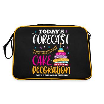 Today's Forecast – Funny Cake Decorator Cake Lover - Retro Bag - black/gold - Back