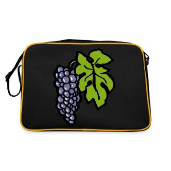 Grapevine Pinot Noir Gift Funny Winemaker Grape - Retro Bag - black/gold - Back