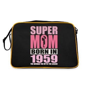 Anniversaire de maman 1959 | Super Maman - Sac Retro - noir/or - Dos