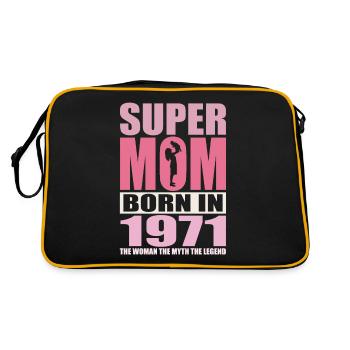 Anniversaire de maman 1971 | Super Maman - Sac Retro - noir/or - Dos