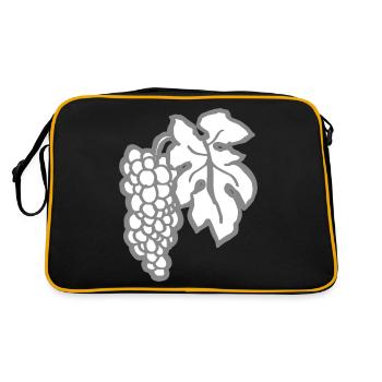 Grapevine Pinot Noir Gift Funny Winemaker Grape - Retro Bag - black/gold - Back