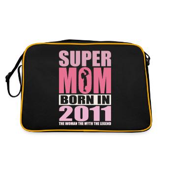 Anniversaire de maman 2011 | Super Maman - Sac Retro - noir/or - Dos