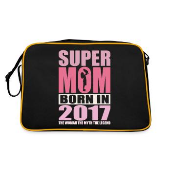 Anniversaire de maman 2017 | Super Maman - Sac Retro - noir/or - Dos