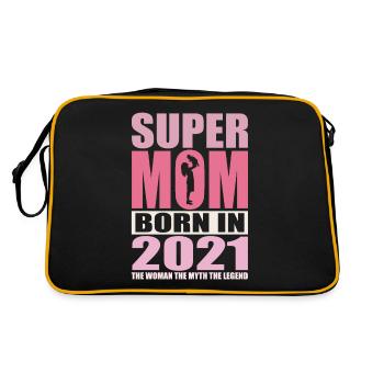Anniversaire de maman 2021 | Super Maman - Sac Retro - noir/or - Dos