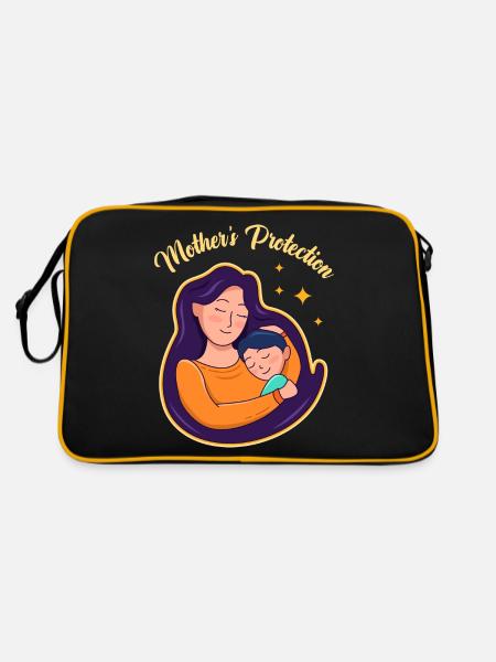 Mother's Day Strong Design - Retro Bag - black/gold - Back