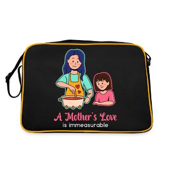Mother's Day Love Design - Retro Bag - black/gold - Back