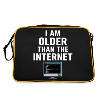 I Am Older Than The Internet 11 - Retro Tasche - Schwarz/Gold - Hinten