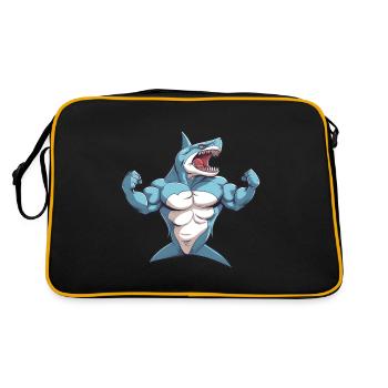 Bodybuilder Shark - Sac Retro - noir/or - Dos