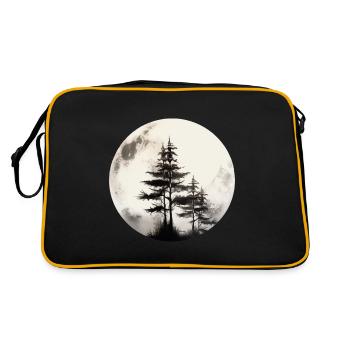 Pine tree - Retro Bag - black/gold - Back