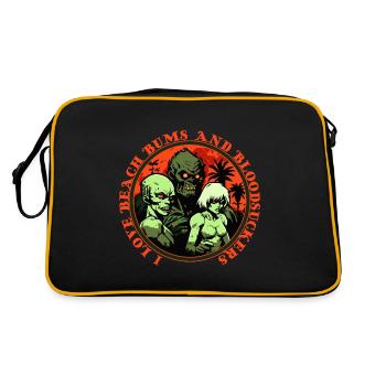 I love beach and bloodsuckers - Retro Bag - black/gold - Back