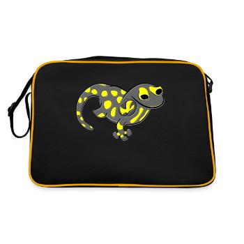 yellow fire salamander - Retro Bag - black/gold - Back