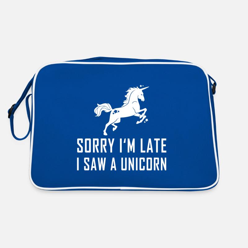Einhorn - Tut mir leid, dass ich zu spät bin Retro Tasche