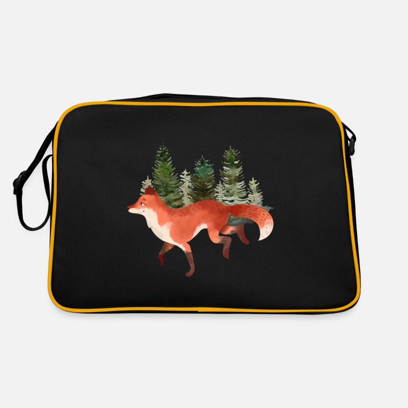 Fox Art Orange Forest Nature Wild Wolf Lover Retro Bag