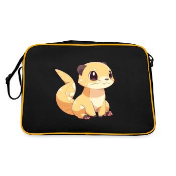 Cute Mongoose - Retro Bag - black/gold - Back