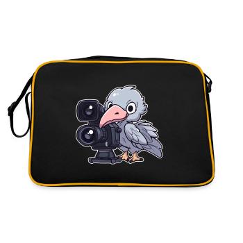 Schuhschnabel Fotografie - Retro Tasche - Schwarz/Gold - Hinten