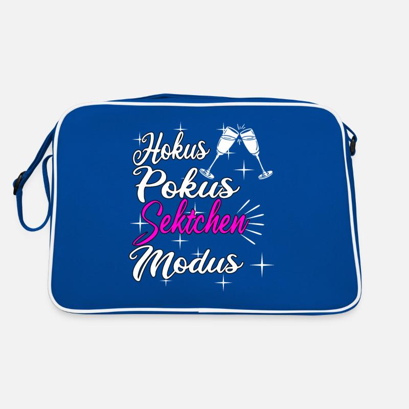Sekt Spruch Retro Tasche