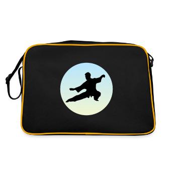 Qigong Tai Chi Yin qi gong Meditation - Retro Tasche - Schwarz/Gold - Hinten
