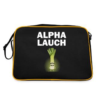 Alpha Leek I bims a leek gym sports - Retro Bag - black/gold - Back