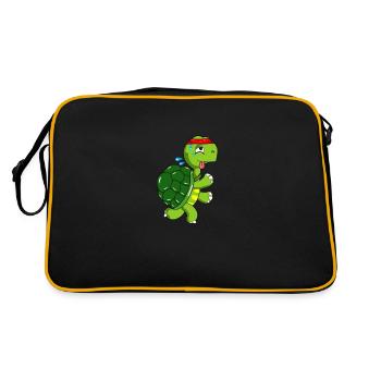 Marathon jogging turtle marathon runner jogging - Retro Bag - black/gold - Back