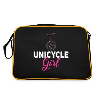 Monocycle fille cycliste monocycle Girl - Sac Retro - noir/or - Dos