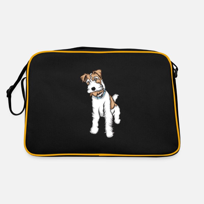 Foxterrier Drahthaar | Foxterrier T-Shirt Retro Tasche