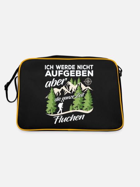 Ich Werde Nicht Aufgeben Aber Die Ganze Zeit fluch - Retro Tasche - Schwarz/Gold