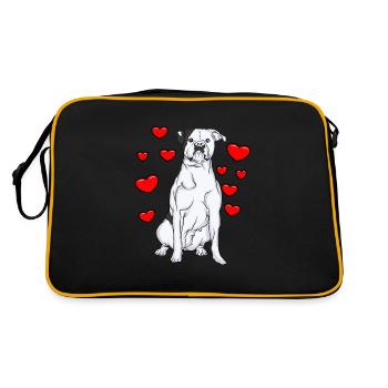 Bulldog américain | American Bulldog - Sac Retro - noir/or - Dos