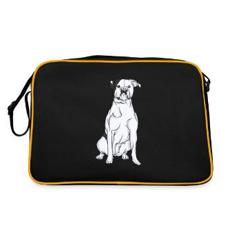 Bulldog américain | American Bulldog - Sac Retro - noir/or - Dos