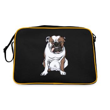 English Bulldog | Old English Bulldog - Sac Retro - noir/or - Dos