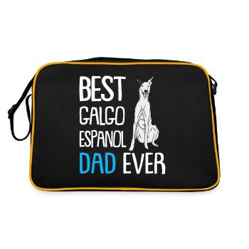 Best Galgo Espanol Dad Ever - Retro Bag - black/gold - Back