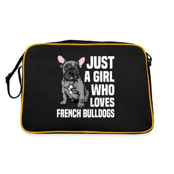 Bouledogue français | French Bulldog - Sac Retro - noir/or - Dos