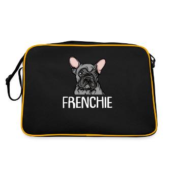 Bouledogue français | French Bulldog - Sac Retro - noir/or - Dos