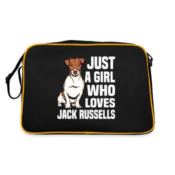 Jack Russell Terrier - Sac Retro - noir/or - Dos