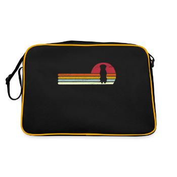 Appenzeller Sennenhund - Retro Tasche - Schwarz/Gold - Hinten