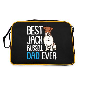 Meilleur Jack Russell Papa - Sac Retro - noir/or - Dos