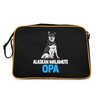 Alaskan Malamute - Sac Retro - noir/or - Dos