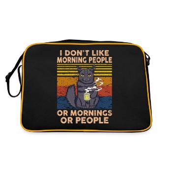 Je n’aime pas les gens. - Sac Retro - noir/or - Dos