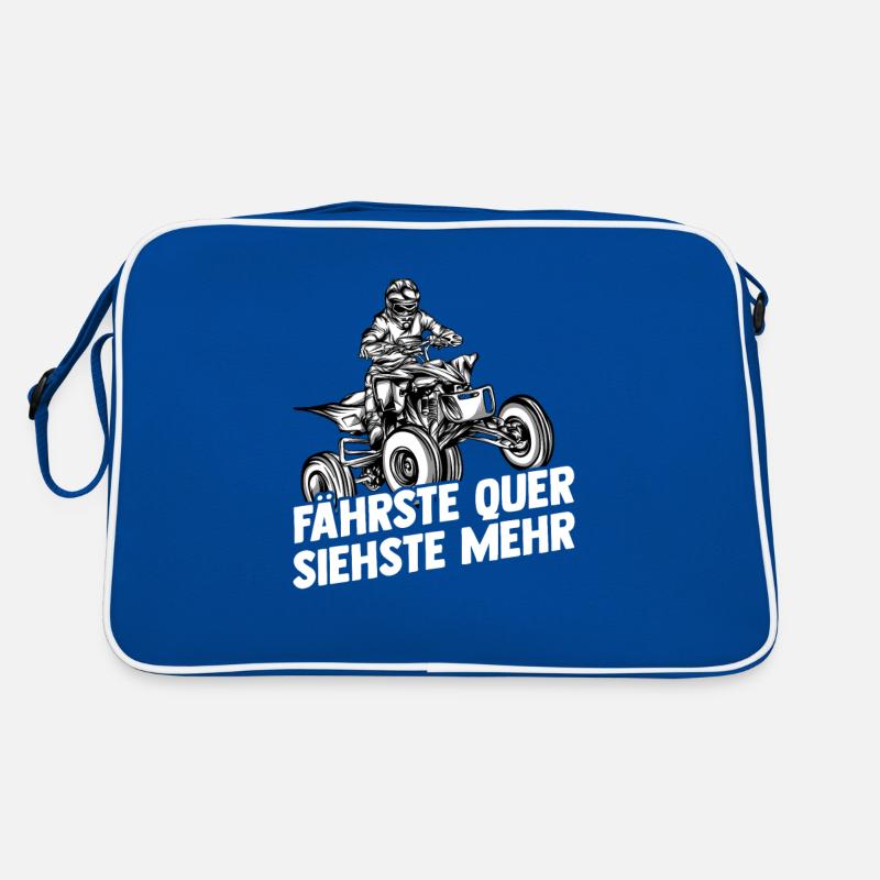 Fährste Quer Siehste Mehr | Quad Retro Tasche