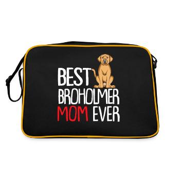 Dog Mom Dog Dad Hundemama | Broholmer - Retro Tasche - Schwarz/Gold - Hinten