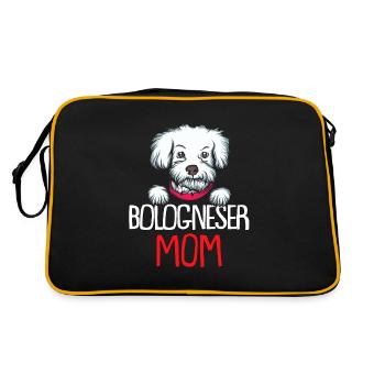 Chiens bolognais Papa Chien Maman | Bolognaise - Sac Retro - noir/or - Dos