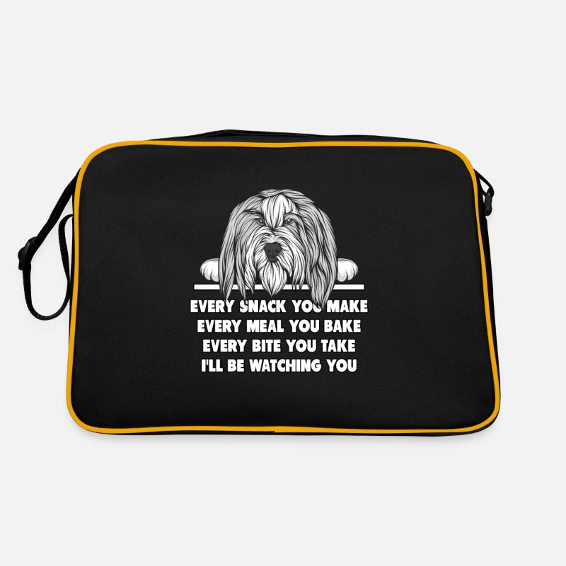 Bearded Collie Retro Tasche
