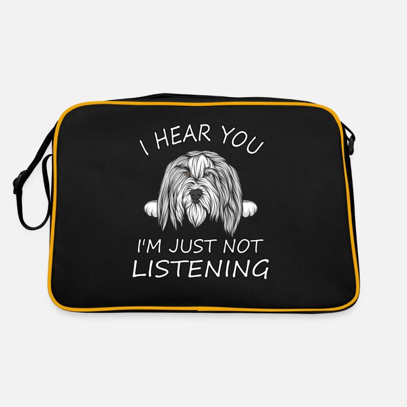 Bearded Collie Retro Tasche