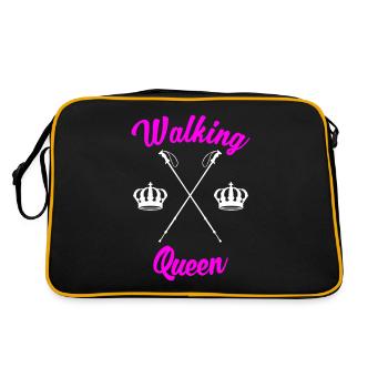 Nordic Walking Ladies Walker Hiking - Retro Bag - black/gold - Back