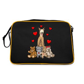 Lévrier Galgo Espanol - Sac Retro - noir/or - Dos