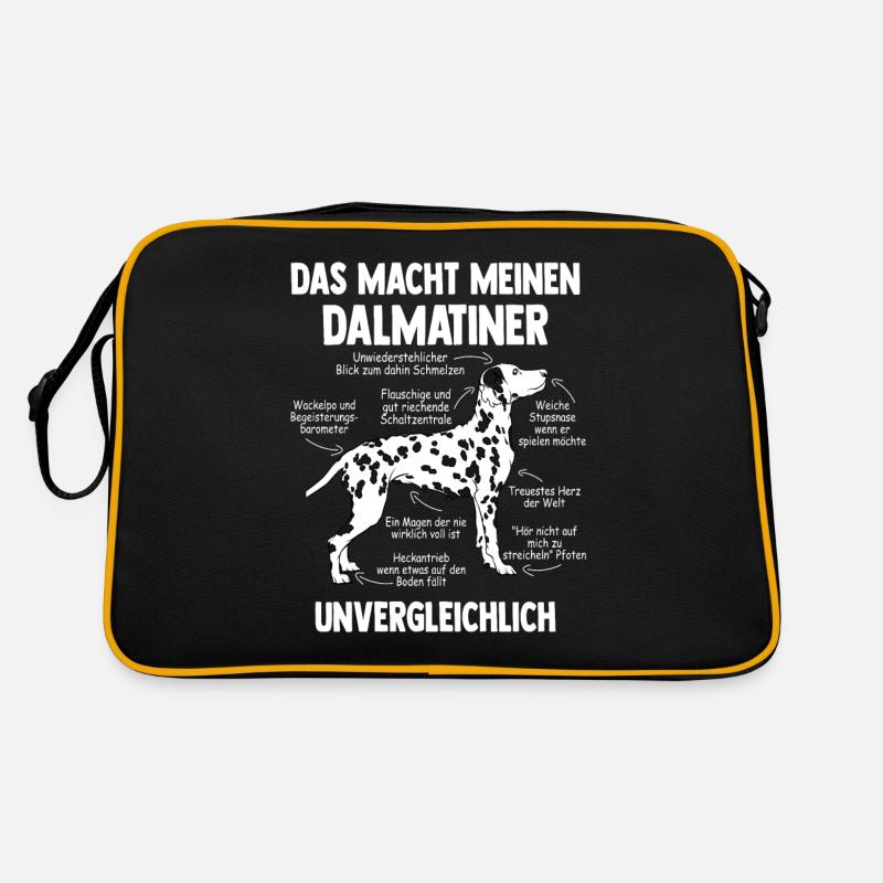 Dalmatiner - Retro Tasche - Schwarz/Gold